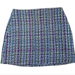 3/$15 Gab Kate Colorful Tweed Mini Skirt Size Small